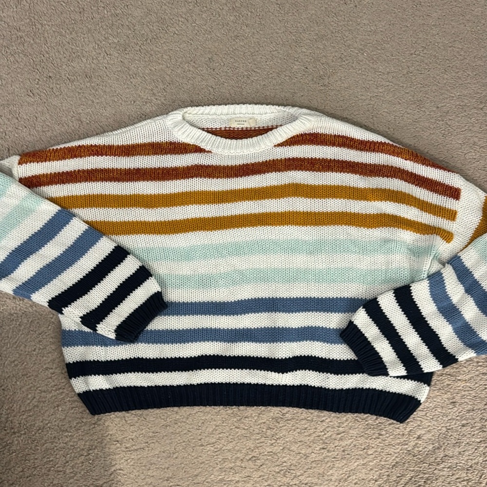 Harper Multicolor Striped Crew Neck Sweater